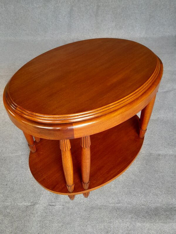 Table basse ovale d'époque art déco