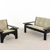 Cassina Hill House Set, Sofa and easy chair by Charles Rennie Mackintosh