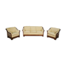 Canapé et fauteuils en bois par Mobil Girgi, années 70. Ensemble de 3