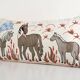 Vintage embroidered cushion cover 46x86 cm
