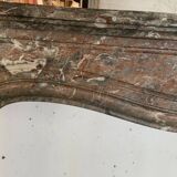 Louis XV style fireplace in red breche marble 19th century