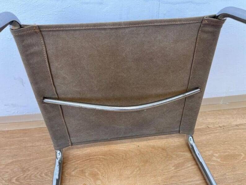 Chrome tubular steel Bauhaus Stool Thonet B8 by Marcel Breuer, 1930