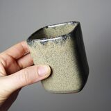 Chinese tea set in glazed terracotta, teapot and 4 cups, 1980s.