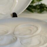 6 earthenware oyster plates