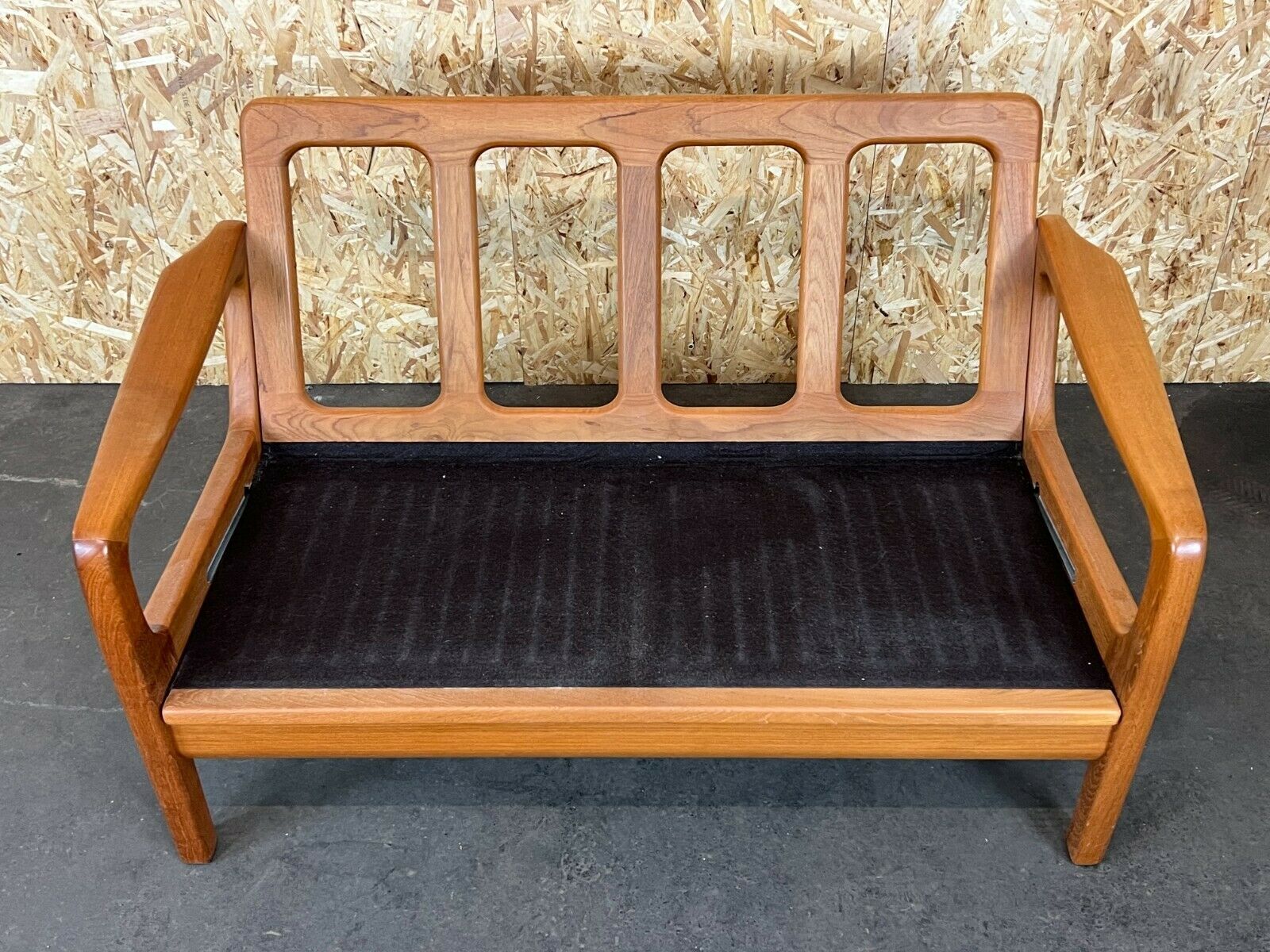60s 70s teak sofa 2 seater couch J. Kristensen Danish Denmark Design 60s 70s
