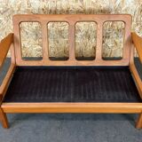 60s 70s teak sofa 2 seater couch J. Kristensen Danish Denmark Design 60s 70s