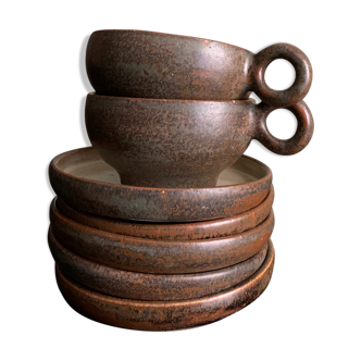 Ceramic Coffee Cup & Saucer Set