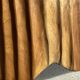 Large suspension or lampshade in organic natural teak, tubular H40 D30.