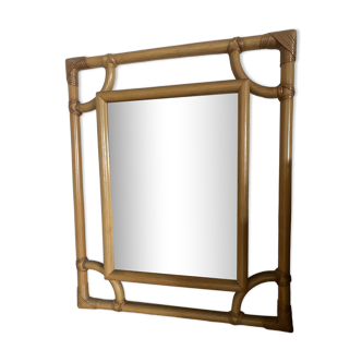 Large rattan mirror