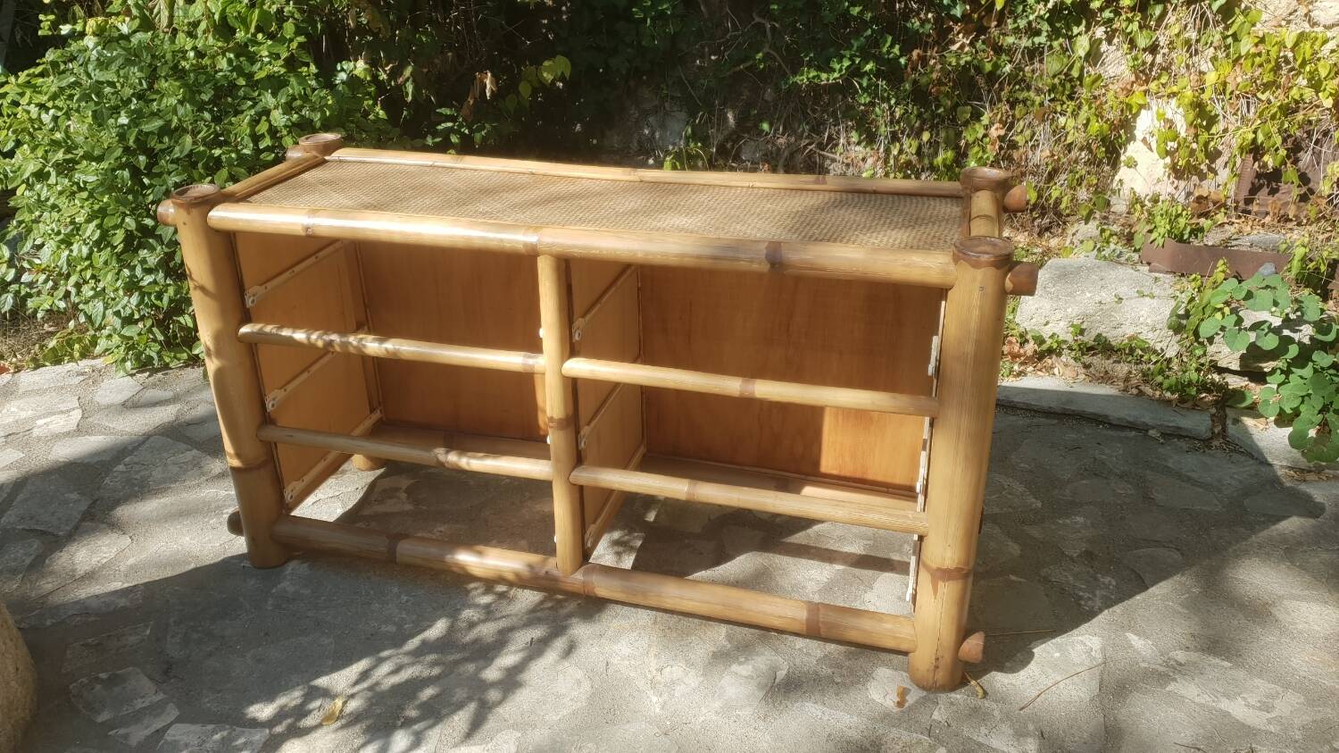 Commode en bambou 1980