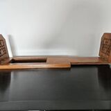 Extensible exotic wood bookend