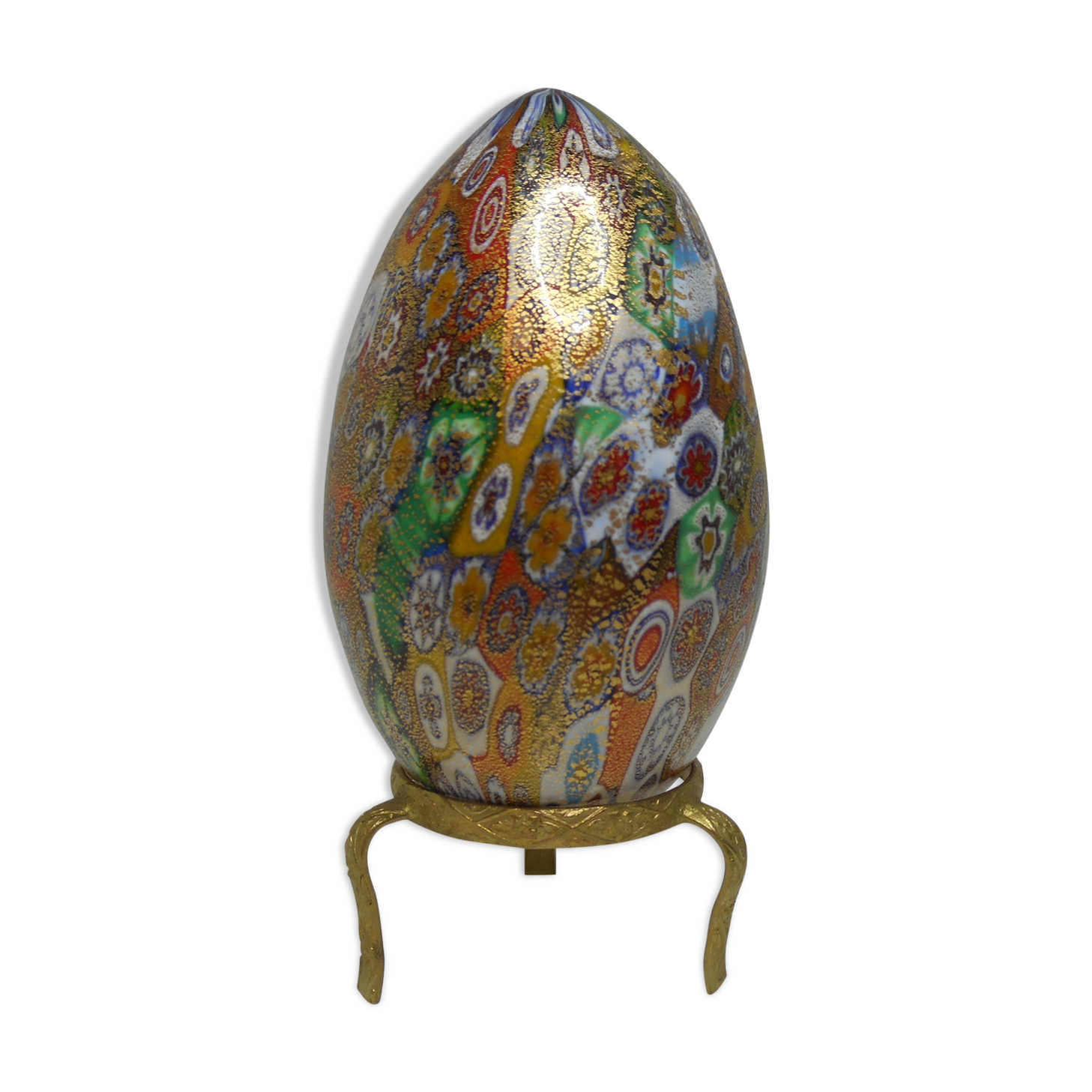 Egg Murano gold leaf Millefiori paper press