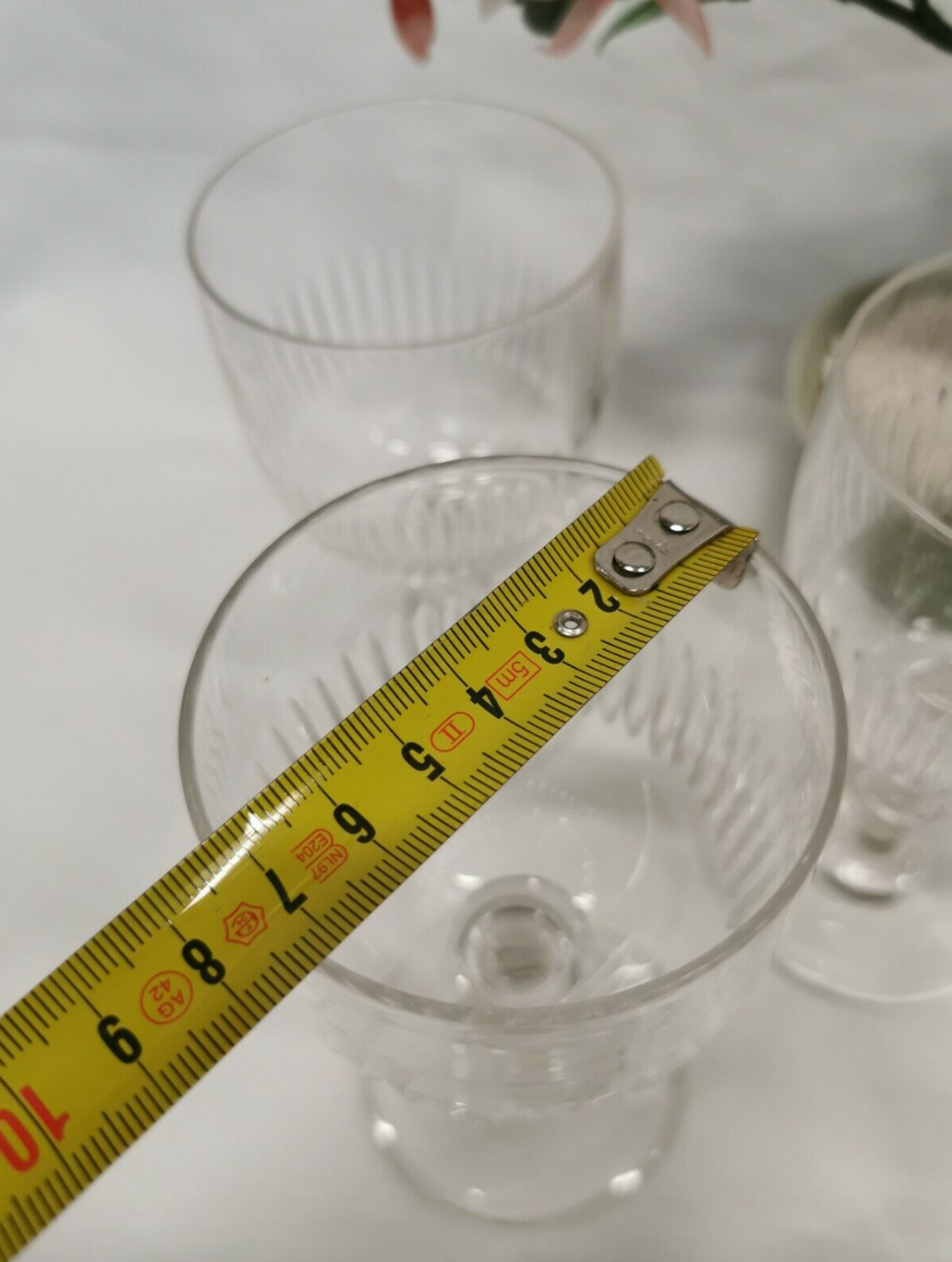 Lot 5 old crystal wine glasses