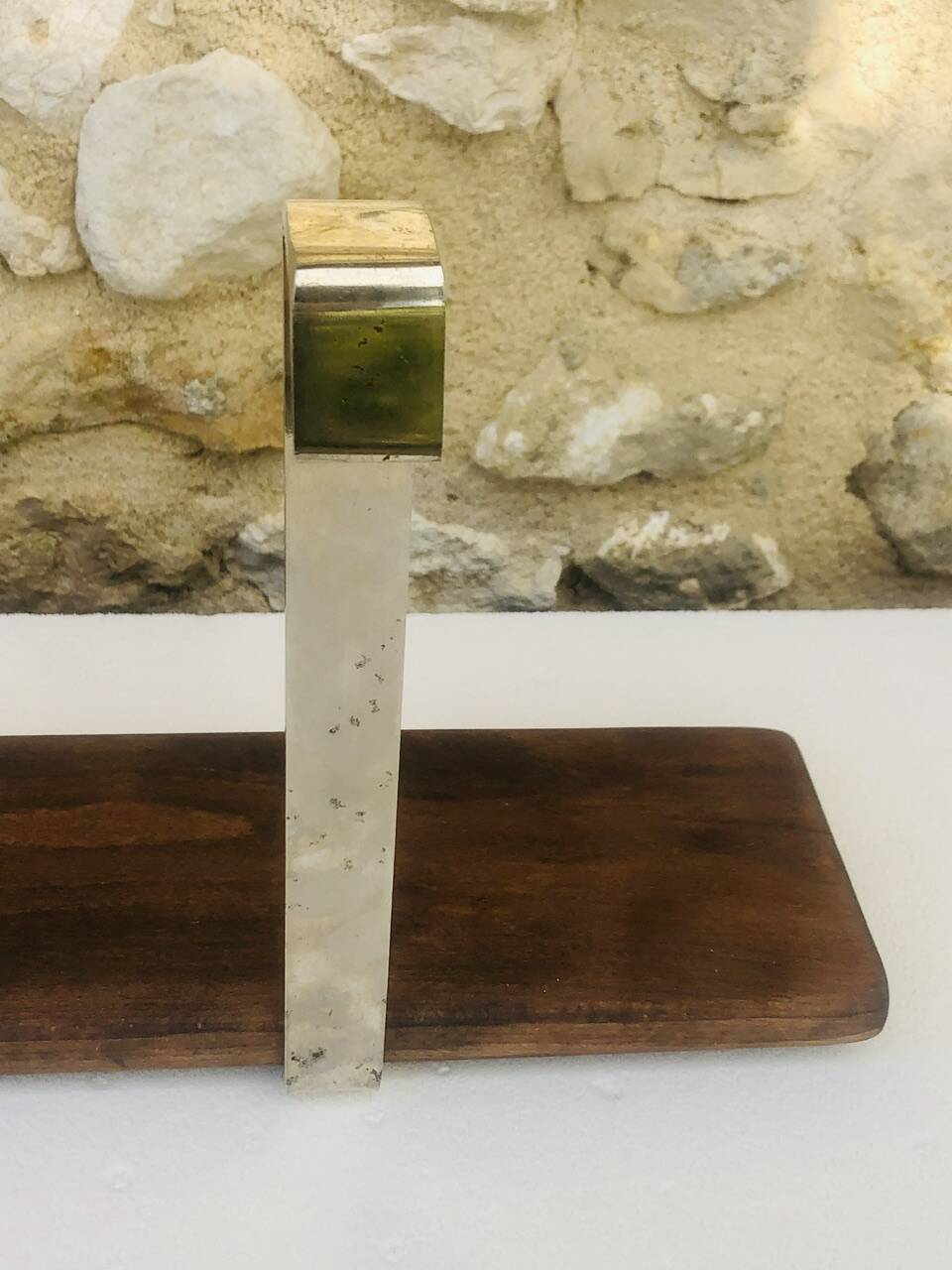 Vintage wall shelf, hanging, metal and wood