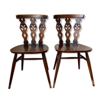 Pair of wooden chairs "Ercol"