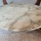 Table basse bois marbre et verre par Hugues Poignant
