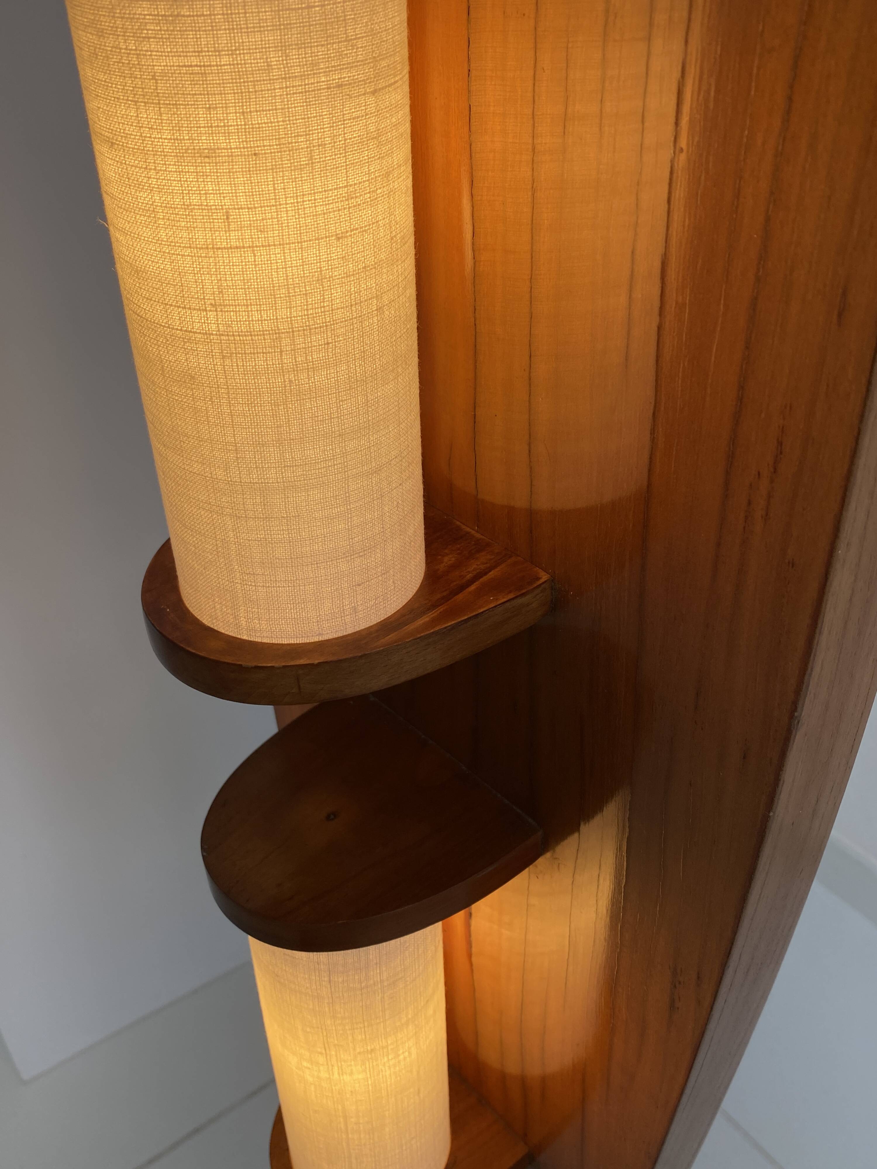 1960s wooden floor lamp