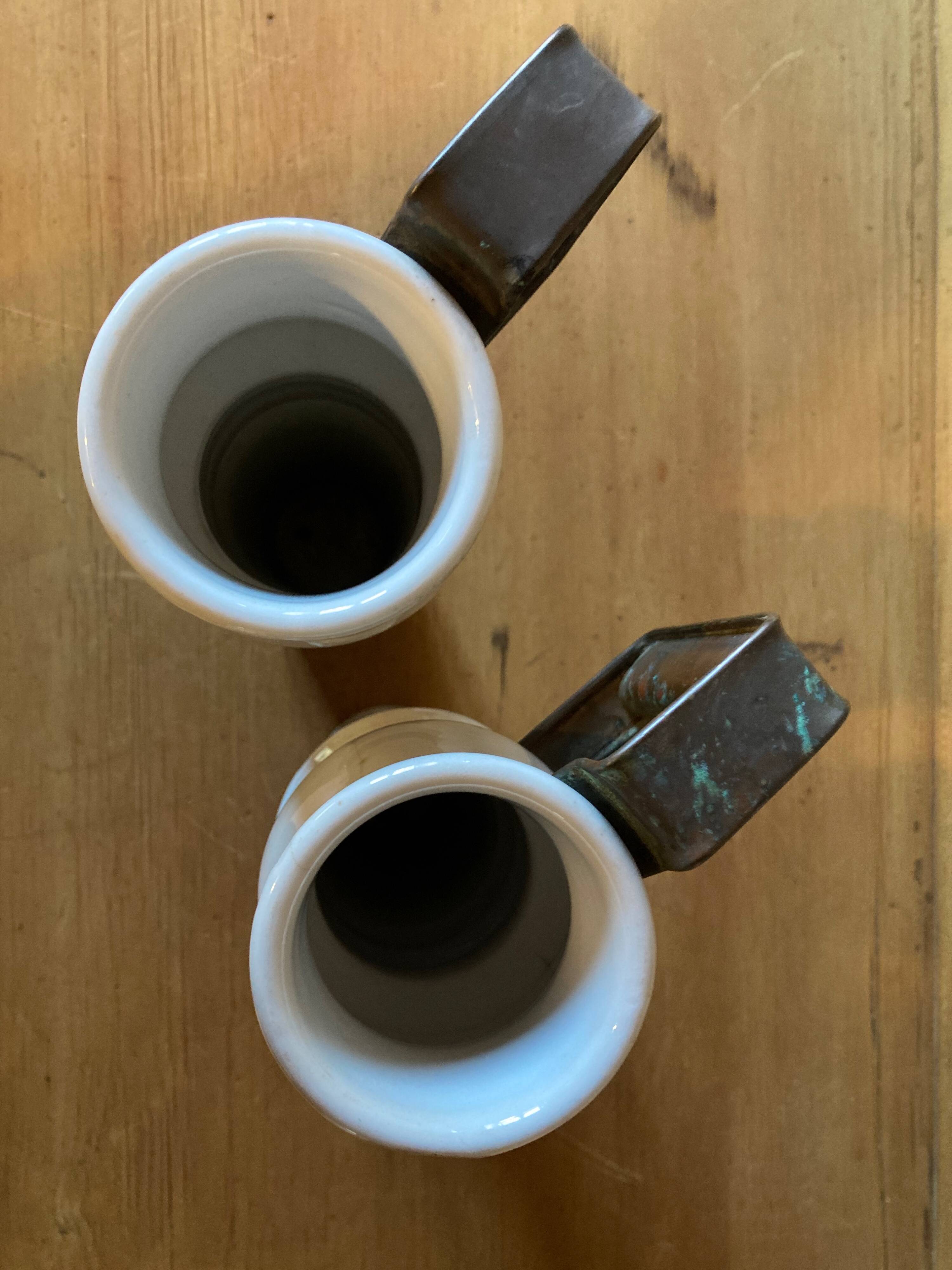 Bistro chocolate pots, late 19th century