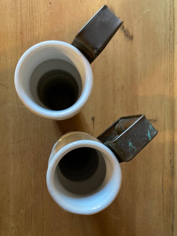 Pots de chocolatière de bistrot, fin XIXe siècle