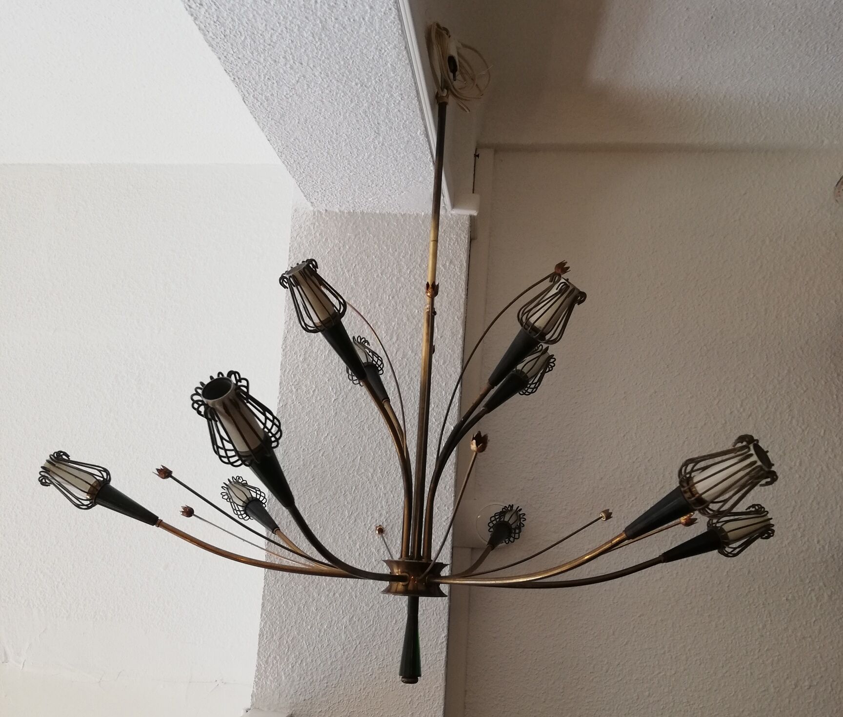 Chandelier 10 fires Lunel Collection Lily of the valley around 1950