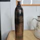 Glazed striped stoneware vase – Brown and black tones – Handmade – 1970s