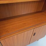 Vintage Scandinavian style storage bookcase in melamine and teak from the 60s
