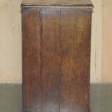 Victorian oak commode finely carved.