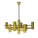 Gaetano Sciolari geometric chandelier, 9 lights, Italy, 1970s