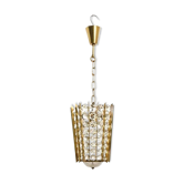 Hanging lamp in crystal by & Bakalowits Söhne 1950 s