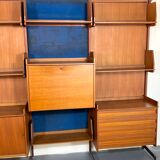Mid-Century Modern modular wood bookcase from 50s