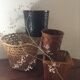 Matching wicker jars