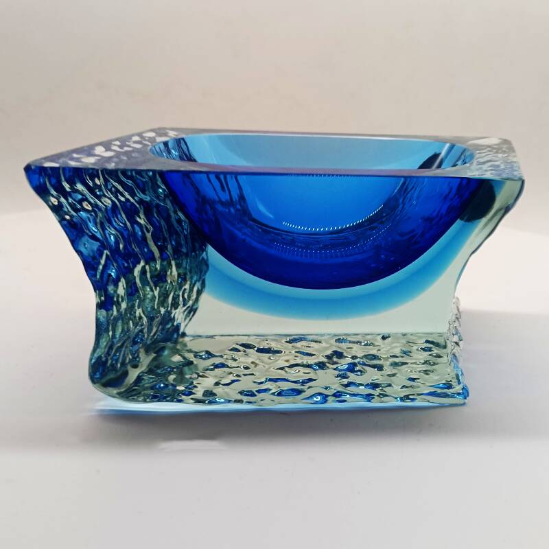 1960s Ashtray  in Hand-worked Murano Glass by Flavio Poli for Sesuso