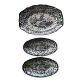 Luneville earthenware plates and dishes