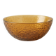 Textured amber glass salad bowl – 1970s