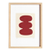 Peinture abstraite sur papier illustration rouge signée Eawy