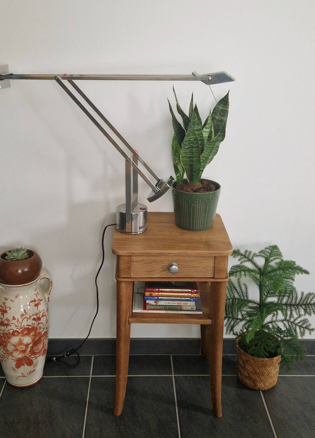 1940s oak side table
