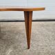 Vintage art deco coffee table with geometric marquetry