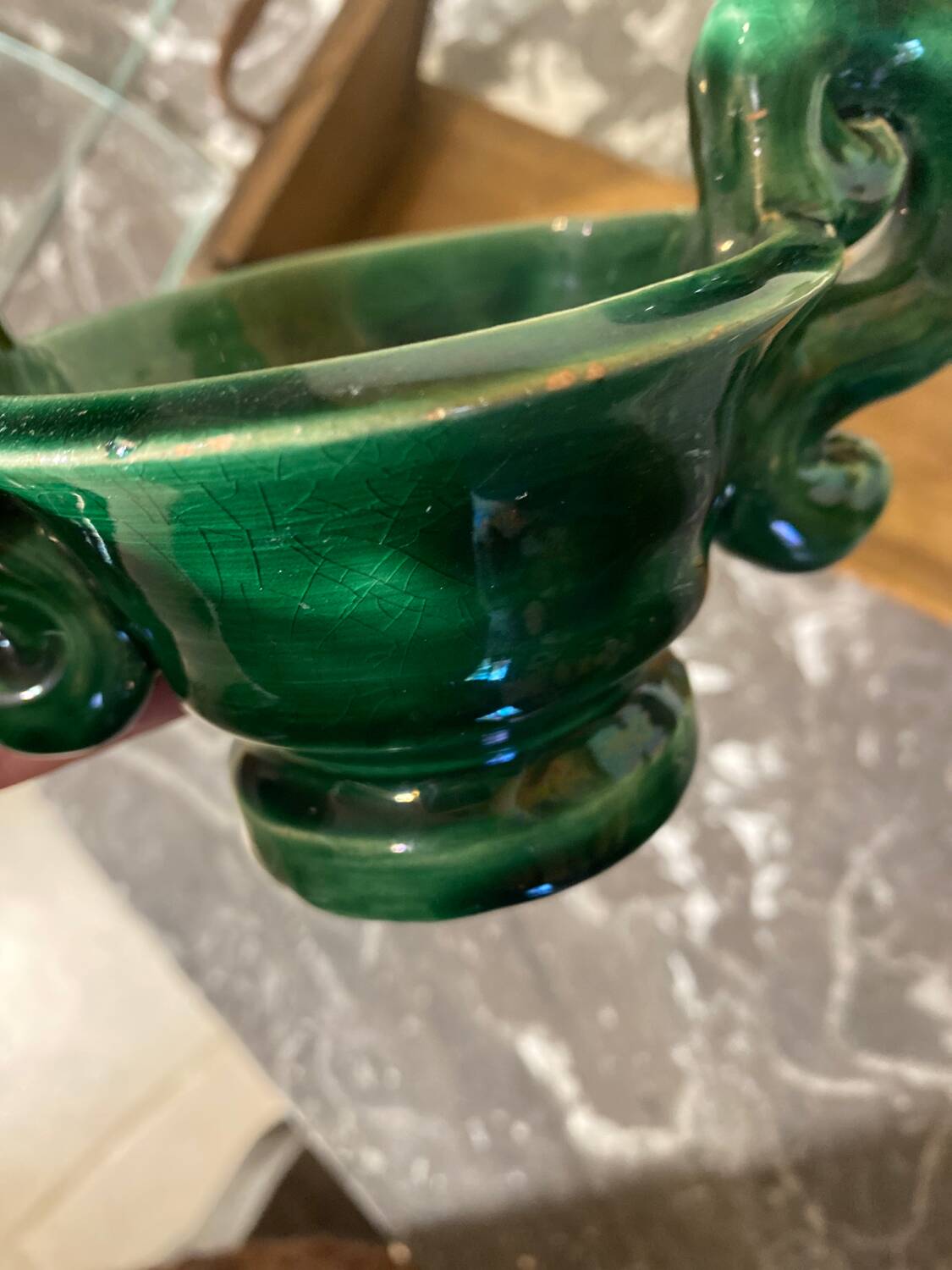 Pair of ceramic candlesticks