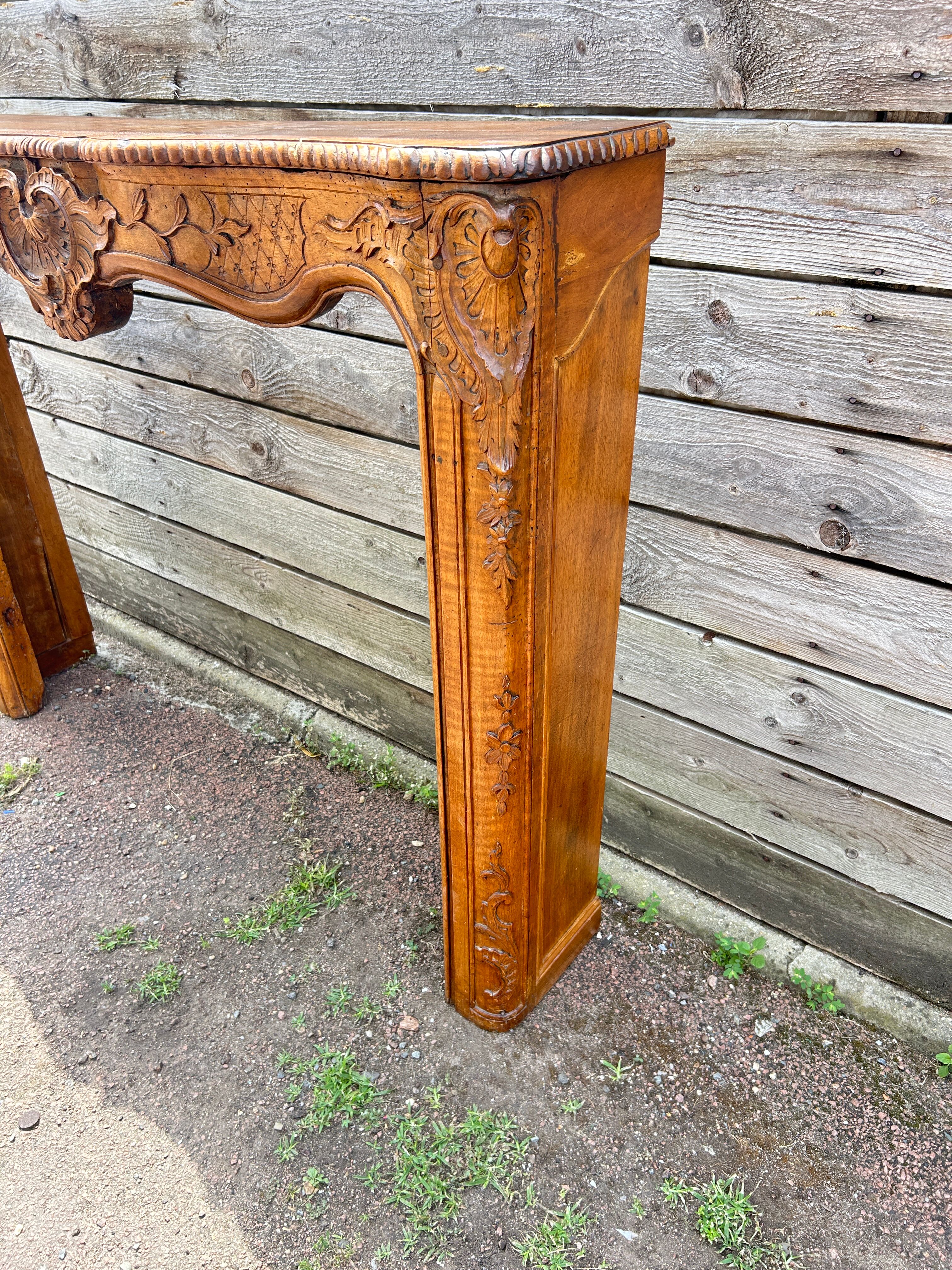 Fireplace surround in Louis XV style woodwork