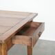 Antique French oak dining table for 6 to 8 people with three drawers