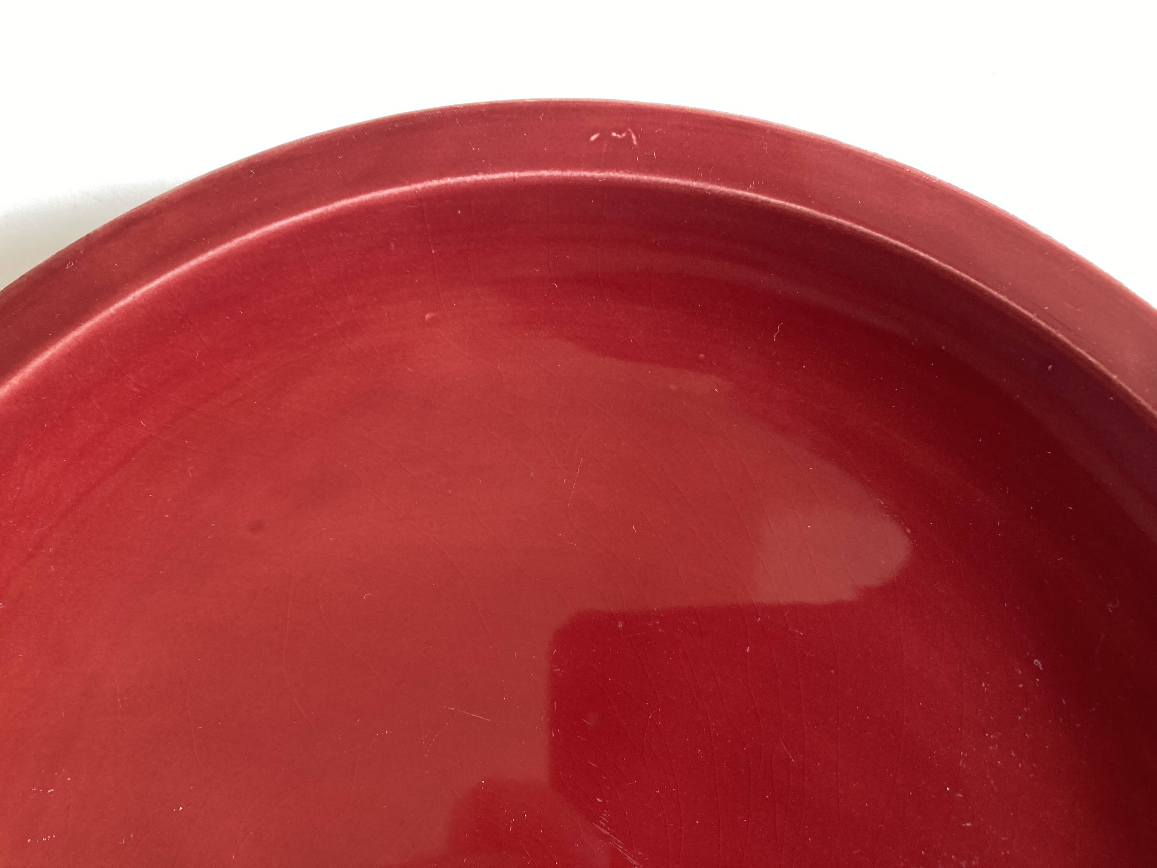 Set of 5 flat plates mid-century 1970 Longchamp earthenware