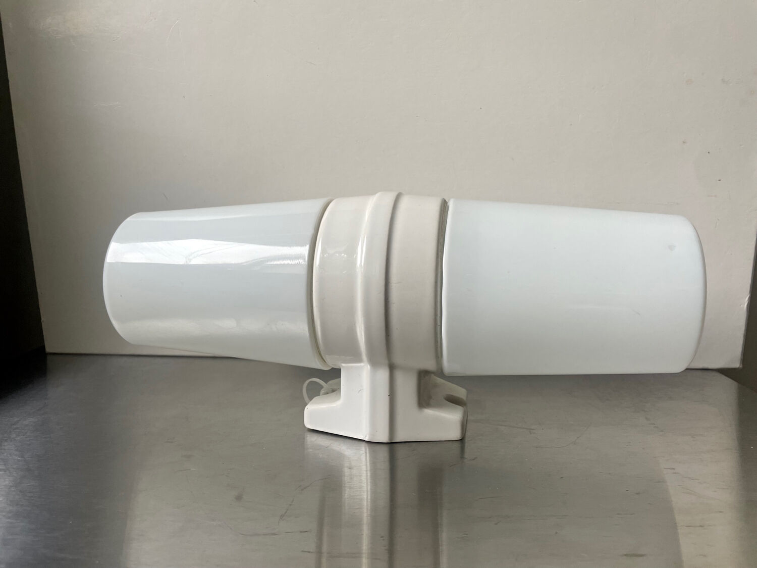 Vintage XL Sigvard Bernadotte bathroom lamp, 1960s sconce, Swedish design