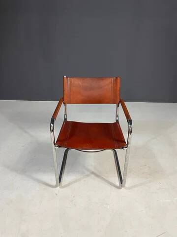 Vintage chrome and leather chair