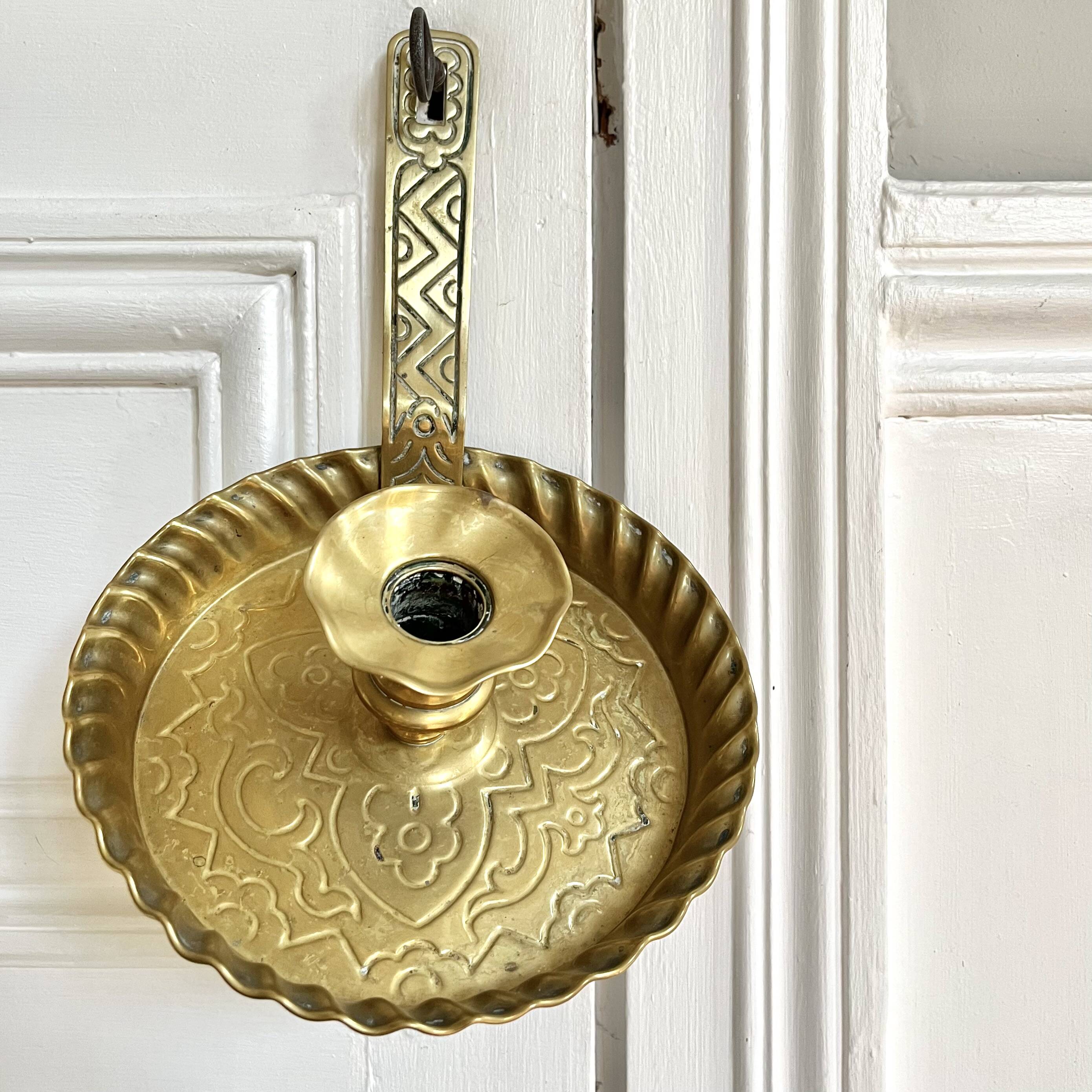 Antique XXL hand candle holder