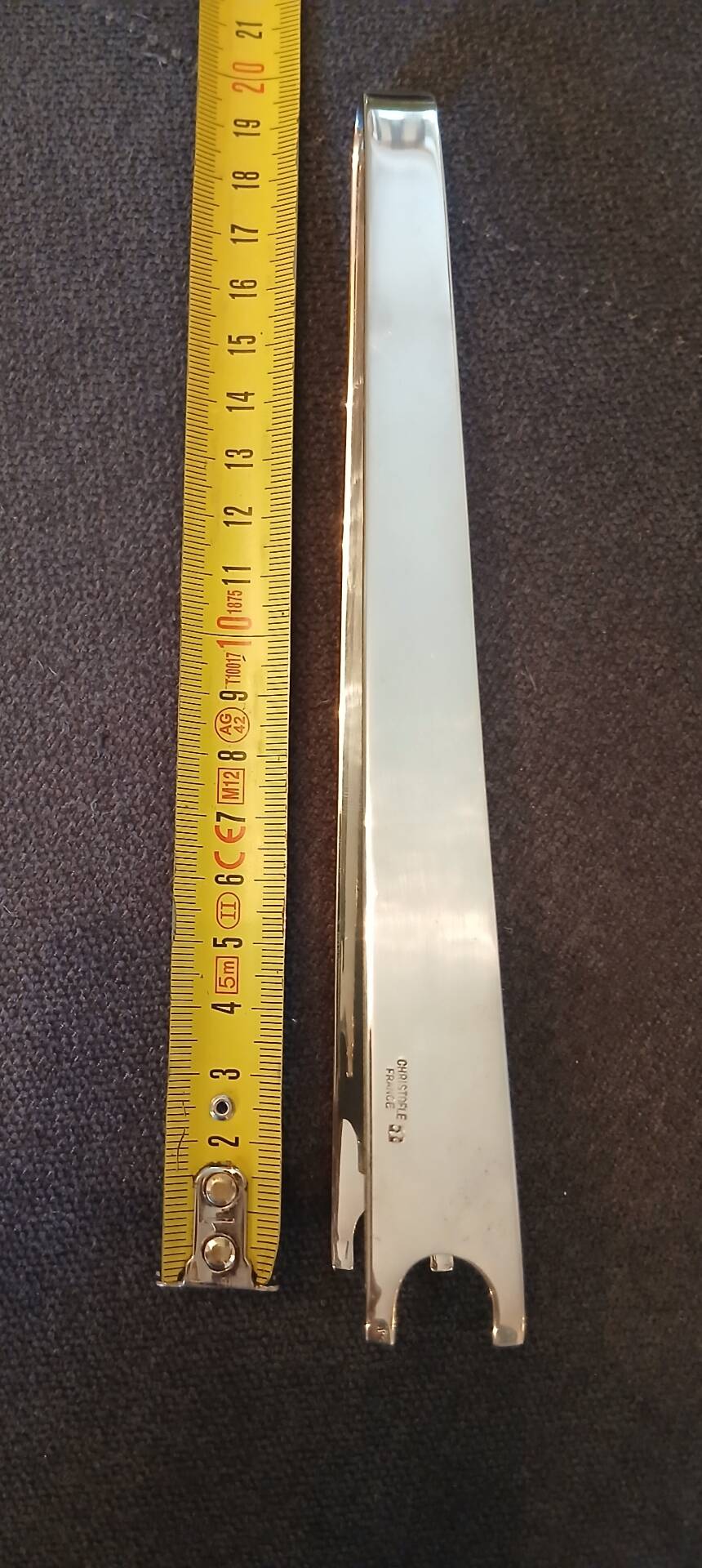 Christofle Sabattini large ice tongs silver-plated metal
