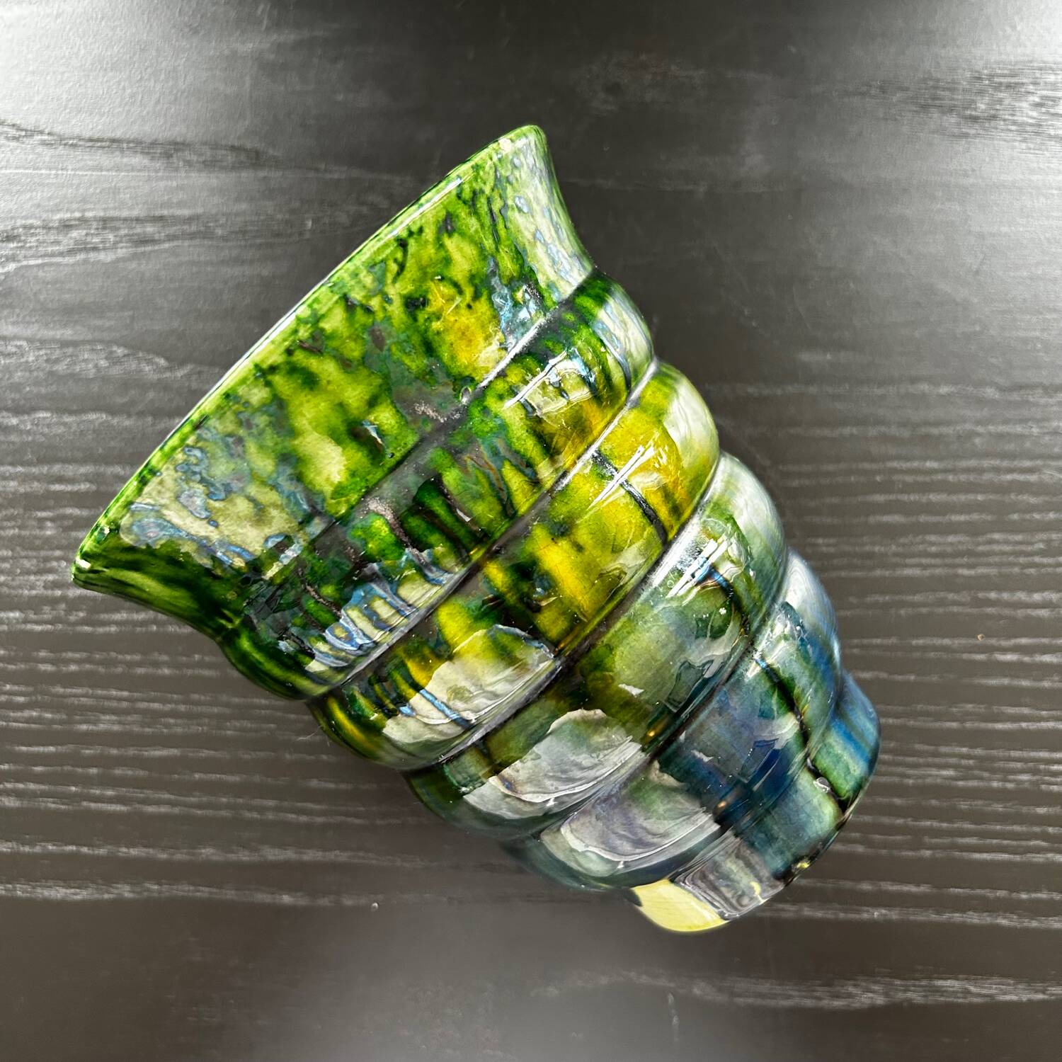 Green Vallauris vase