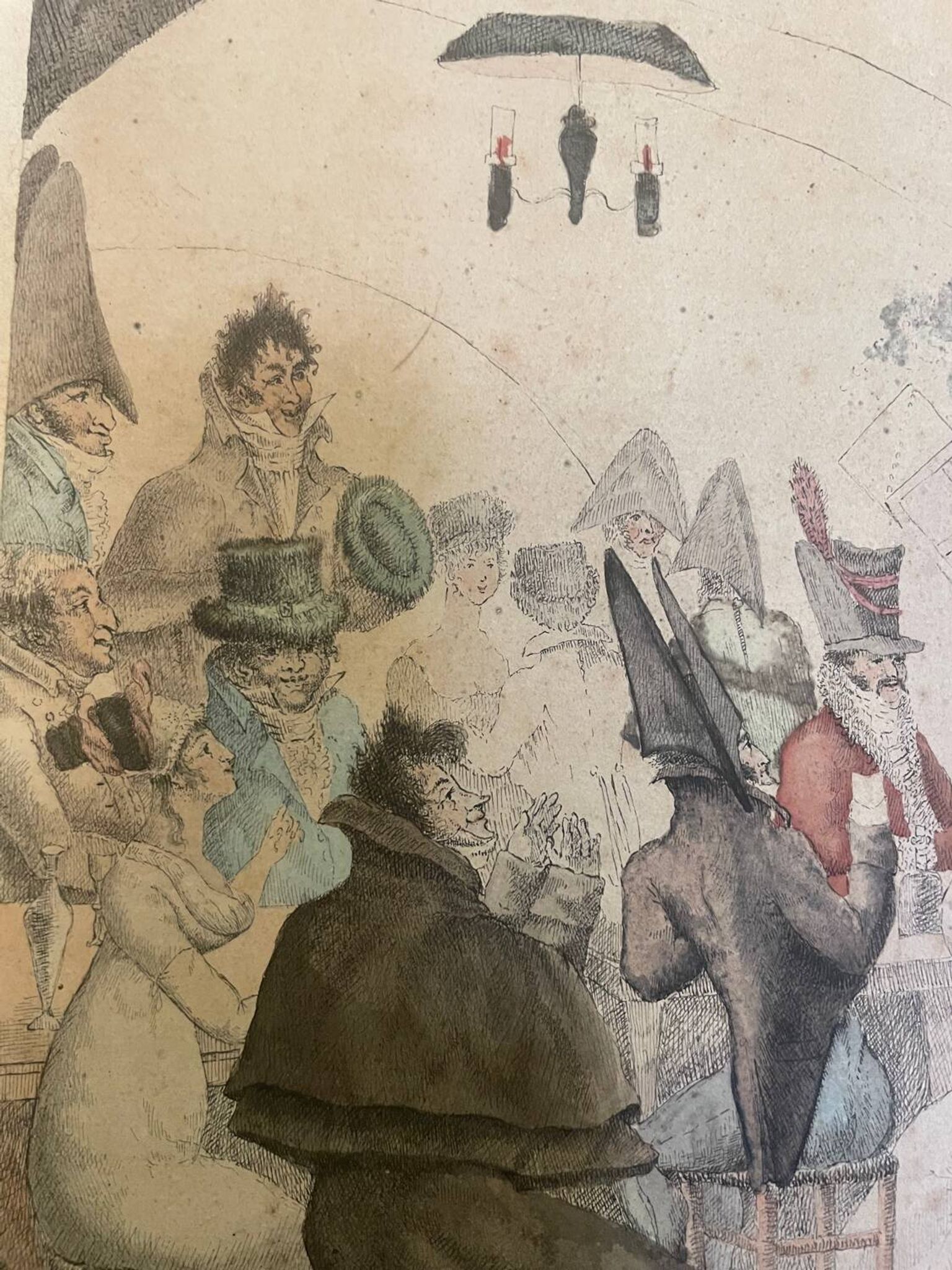 Original painting The Ventriloquist Naudet circa 1803