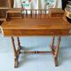 19th-century oak and leather desk