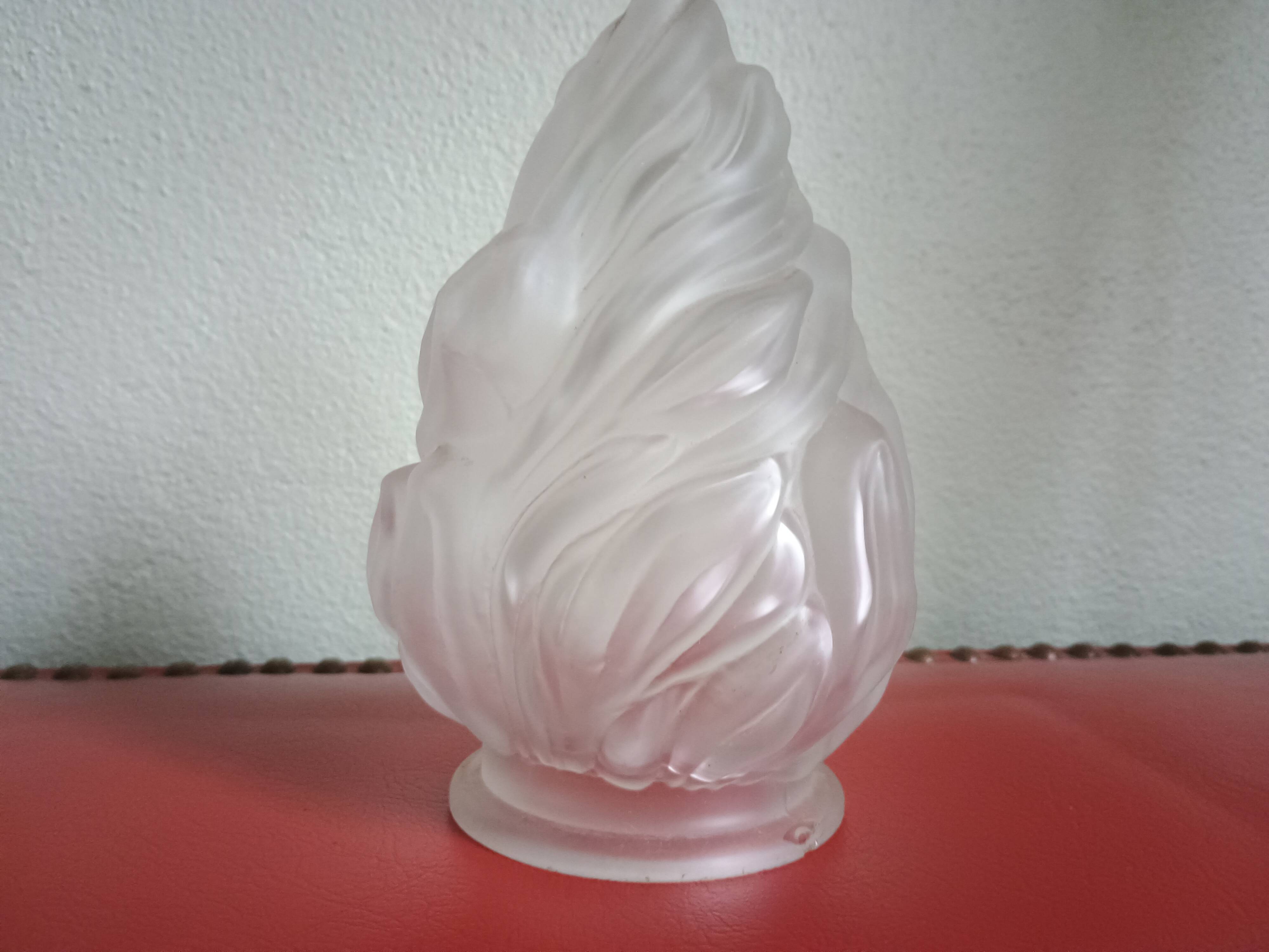 Old flame tulip frosted glass - Torch 17cm