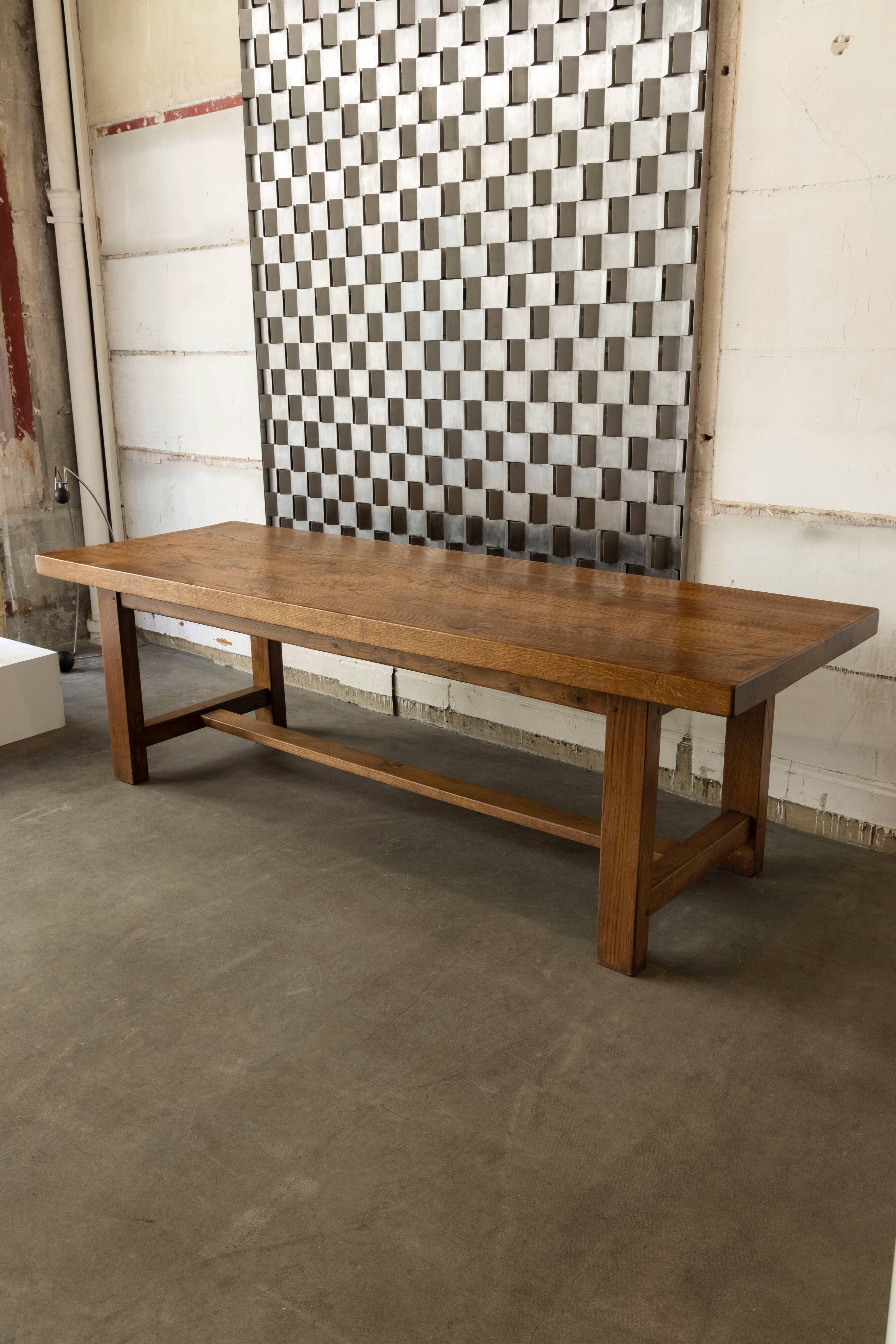 Solid wood dining table, 1970s